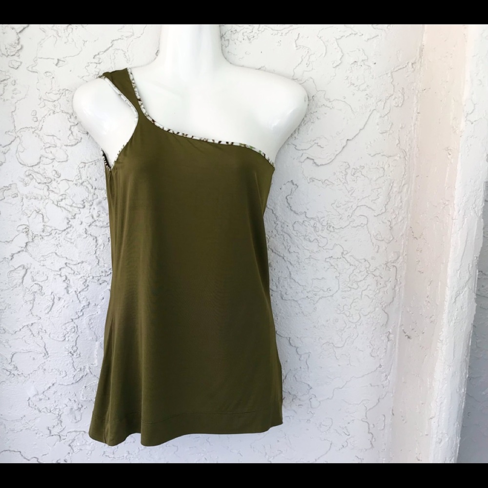 ✴️Just Cavalli  One Shoulder Spandex Top, Made in Italy, NWT, SzL